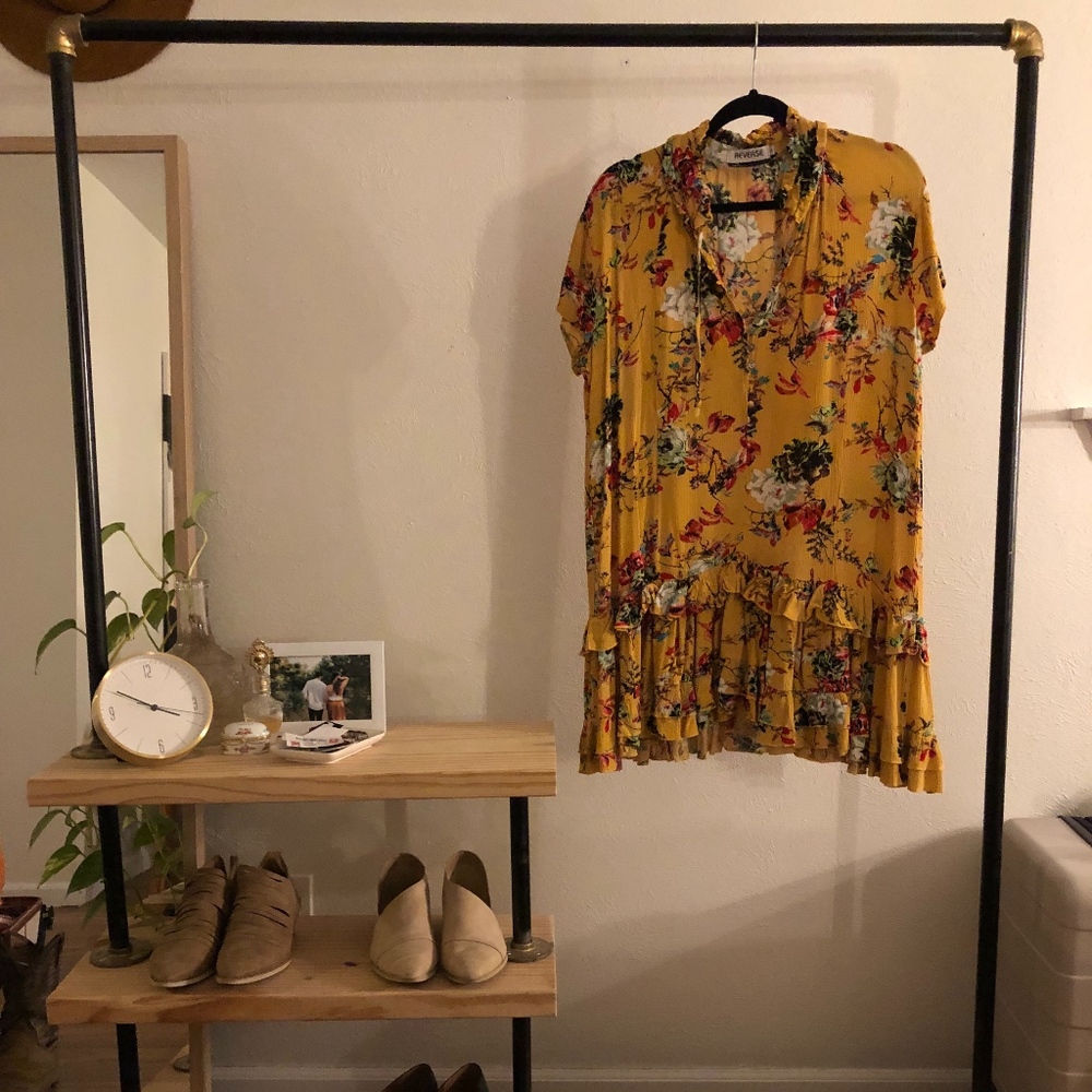 Floral draped dress